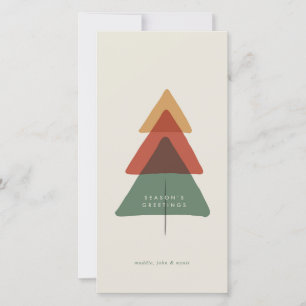 Gestreifter Baum - Grüße der Jahreszeit Feiertagskarte