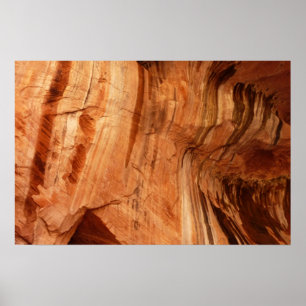 Gestreifter Felsen der Double Arch Alcove I aus Zi Poster