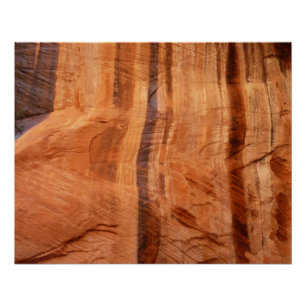 Gestreifter Felsen der Double Arch Alcove II im Zi Poster