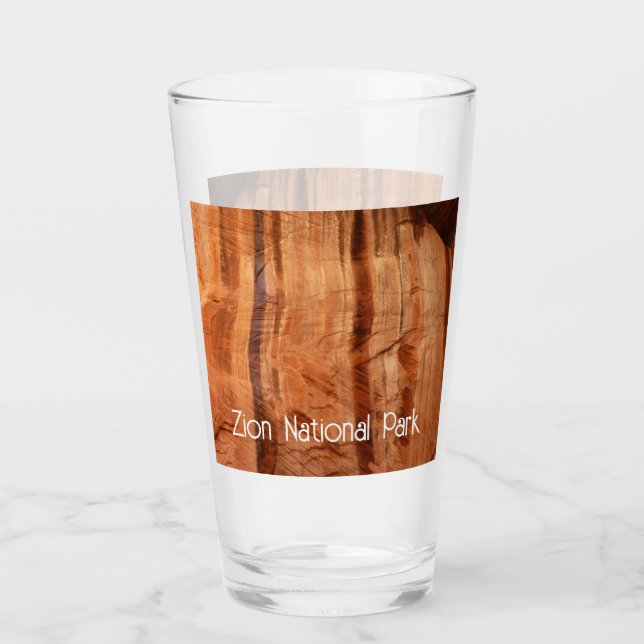 Gestreifter Felsen mit Doppelbogen Alcove II in Zi Glas (Vorderseite)