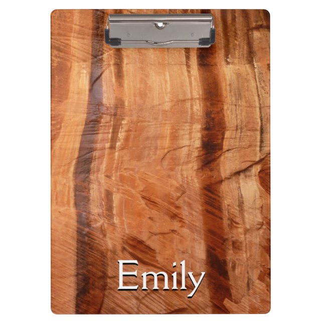 Gestreifter Felsen mit Doppelbogen Alcove II in Zi Klemmbrett (Vorderseite)