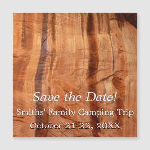 Gestreifter Felsen mit Doppelbogen Alcove II in Zi Magnetkarte