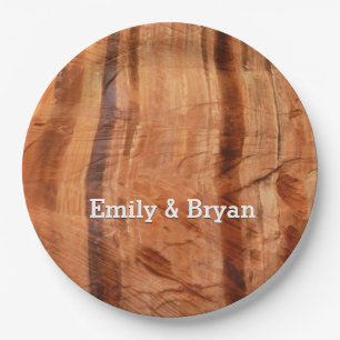 Gestreifter Felsen mit Doppelbogen Alcove II in Zi Pappteller