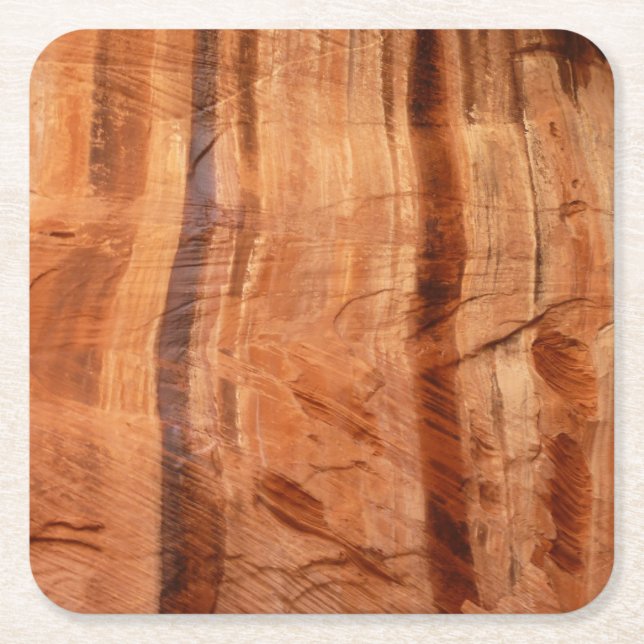 Gestreifter Felsen mit Doppelbogen Alcove II in Zi Rechteckiger Pappuntersetzer (Vorderseite)