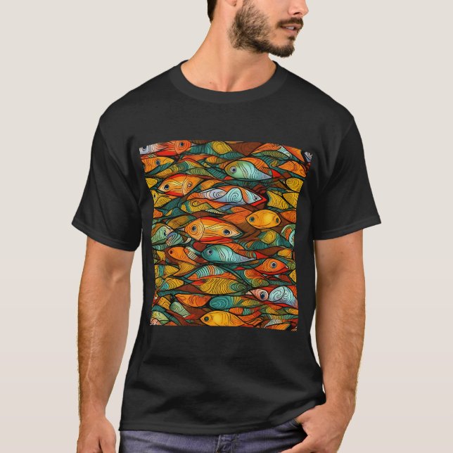 gestreifter Fisch T-Shirt (Vorderseite)