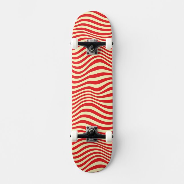 Gestreifter Hintergrund Skateboard (Vorderseite)