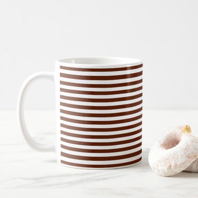 Gestreifter Kaffeebecher Kaffeetasse (Mit Donut)