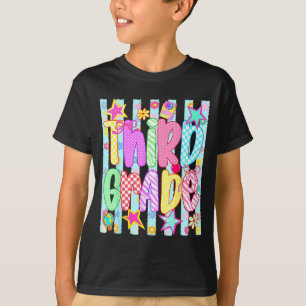 Gestreifter Lehrer preppy 3. dritte Klasse zurück T-Shirt