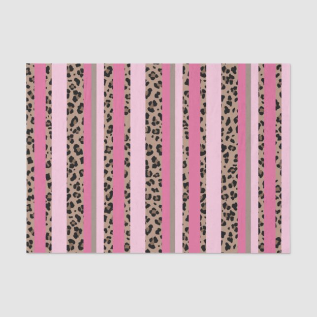 Gestreifter Leopard und Rosa Seidenpapier (Vorderseite)