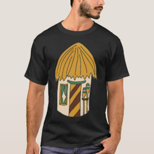 Gestreifter Marlin Cartoon-Stil T-Shirt