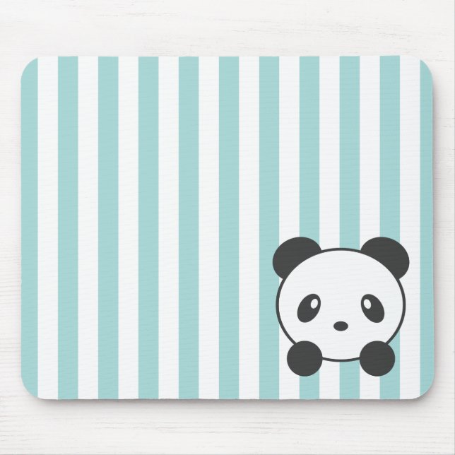 Gestreifter Panda Mousepad (Vorne)