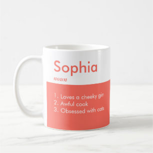 Gestreifter personalisierter Kaffeebecher Kaffeetasse