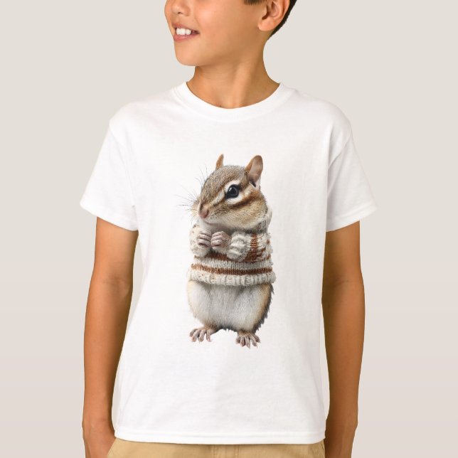 Gestreifter Pullover Eichhörnchen Kinder (Vorderseite)