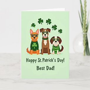 Gestreifter Pullover Hunde Papa Karte
