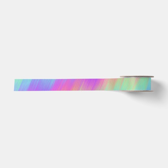 gestreifter Regenbogen-Mix: Satinband (Vorderseite)
