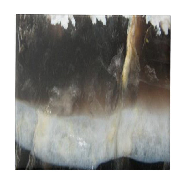 Gestreifter schwarzer Achat, cooler einzigartiger Fliese (Vorderseite)