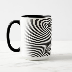 Gestreifter Torus. Optische Täuschung der endlosen Tasse