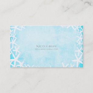 Gestreiftes Aqua Blue Tropical Beach Custom Visitenkarte