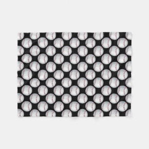 Gestreiftes Baseballmuster Fleecedecke