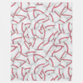 Gestreiftes Baseballs-Muster Fleecedecke