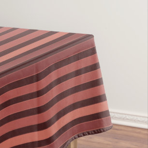 Gestreiftes einfaches Muster Retrobraun Tischdecke
