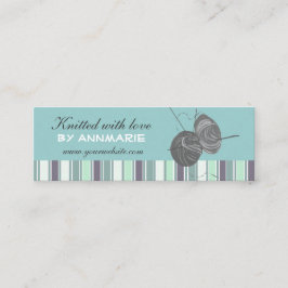 Gestreiftes elegantes handgemachtes Handwerk Mini Visitenkarte