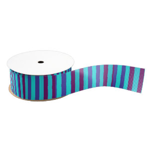 Gestreiftes Grosgrain-Band: Blaue, rosa, lila Ripsband
