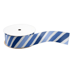Gestreiftes Grosgrain-Band: Blaue und weiße Ripsband