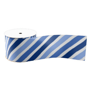 Gestreiftes Grosgrain-Band: Blaue und weiße Ripsband