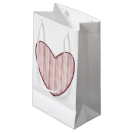 Gestreiftes Herz Kleine Geschenktüte