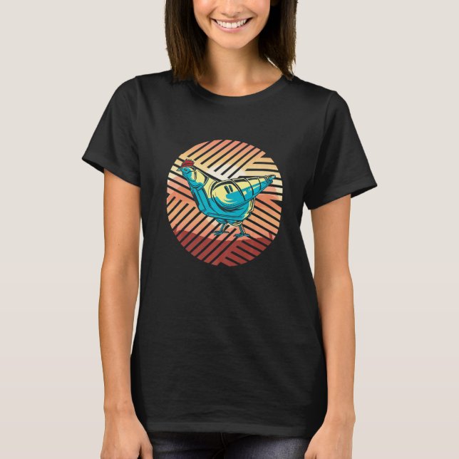Gestreiftes Huhn 1 T-Shirt (Vorderseite)