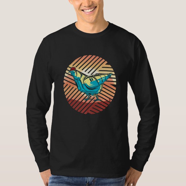Gestreiftes Huhn 1 T-Shirt (Vorderseite)