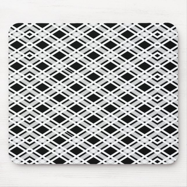 Gestreiftes kariertes Muster Mousepad (Vorne)