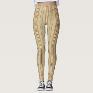Gestreiftes Kunst-Vintage-Regency-Gewebe Leggings