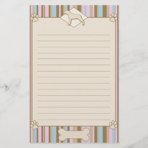 Gestreiftes Leopard-Hundebriefpapier Louisianas Briefpapier