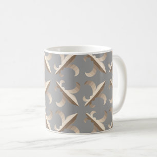 Gestreiftes Lilienmuster Kaffeetasse