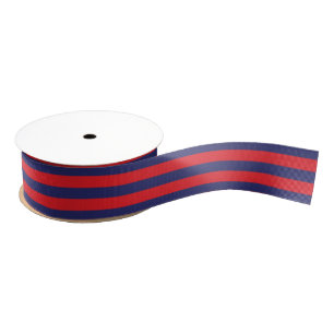 Gestreiftes Marine-Blau u. Rot irgendeine Ripsband