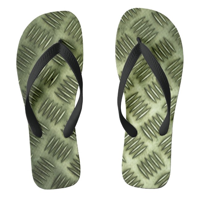 Gestreiftes Metall - Edelstahlbodengewebe Flip Flops (Fußbett)
