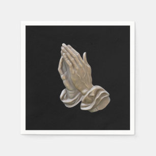 Gestreiftes Metall mit aussehenden Betenhand Serviette