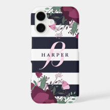 Gestreiftes mit Monogramm der Rosa-u.