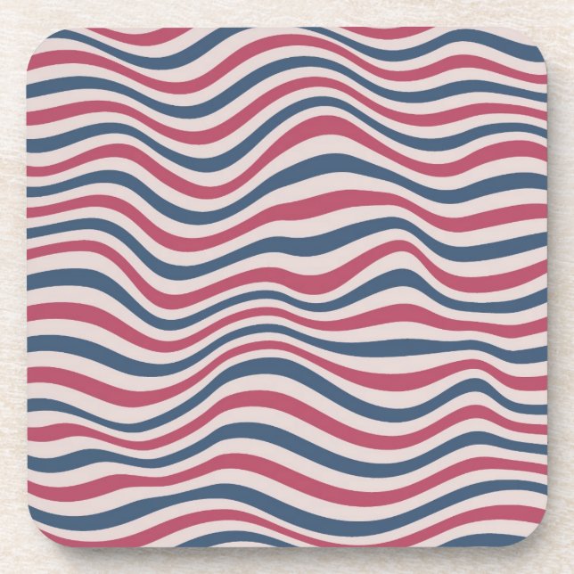 Gestreiftes Muster 2 Getränkeuntersetzer (Vorderseite)