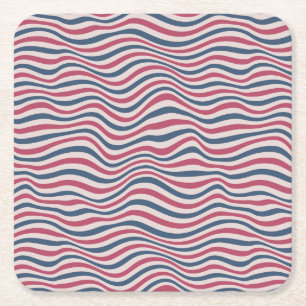 Gestreiftes Muster 2 Rechteckiger Pappuntersetzer