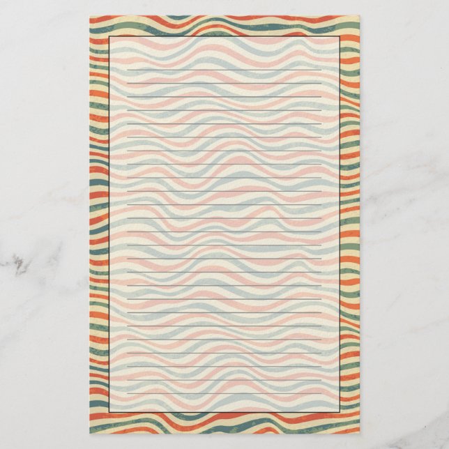 Gestreiftes Muster Briefpapier (Vorderseite)