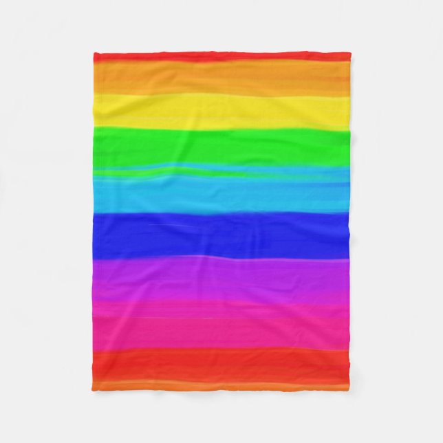 Gestreiftes Muster der modernen Regenbogen Fleecedecke (Vorderseite)