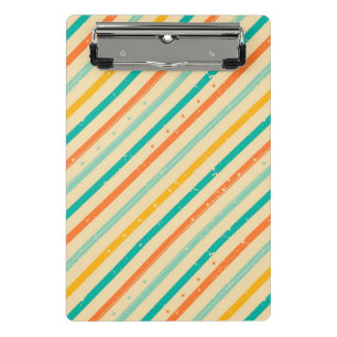 Gestreiftes Muster des Retro Schmutzes Mini Klemmbrett