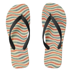 Gestreiftes Muster Flip Flops