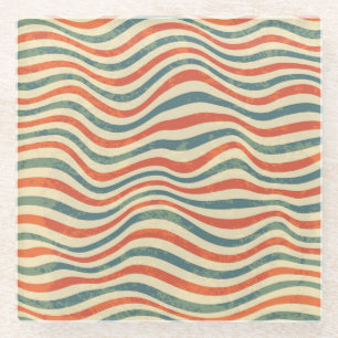 Gestreiftes Muster Glasuntersetzer