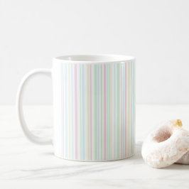 Gestreiftes PastellBar-Code-Rosa-blaues tadelloses Kaffeetasse