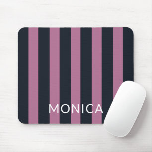 gestreiftes Rosa   individuelle Name Mousepad