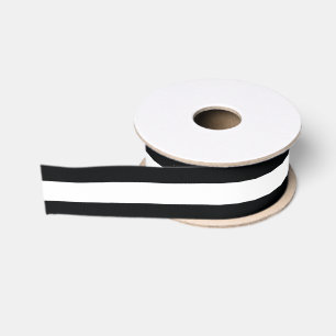 Gestreiftes (schwarz u. Weiß horizontal) Ripsband